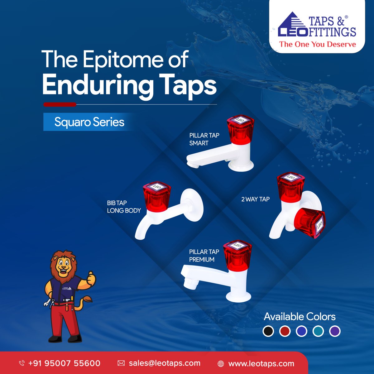 Leo_Tap_Fitting's tweet photo. Quality is not just a phrase; it is a commitment!
Purchase #LeoTaps #SquaroSeries is engineered with higher quality materials & designed to perfection. Get quote.
9500755600 / https://t.co/Sh0uWGtEyd
#WaterTaps #PlasticTaps #BathroomTap #TapFittings #Leo #LeoTapsandFittings https://t.co/0NgfW9pvL6