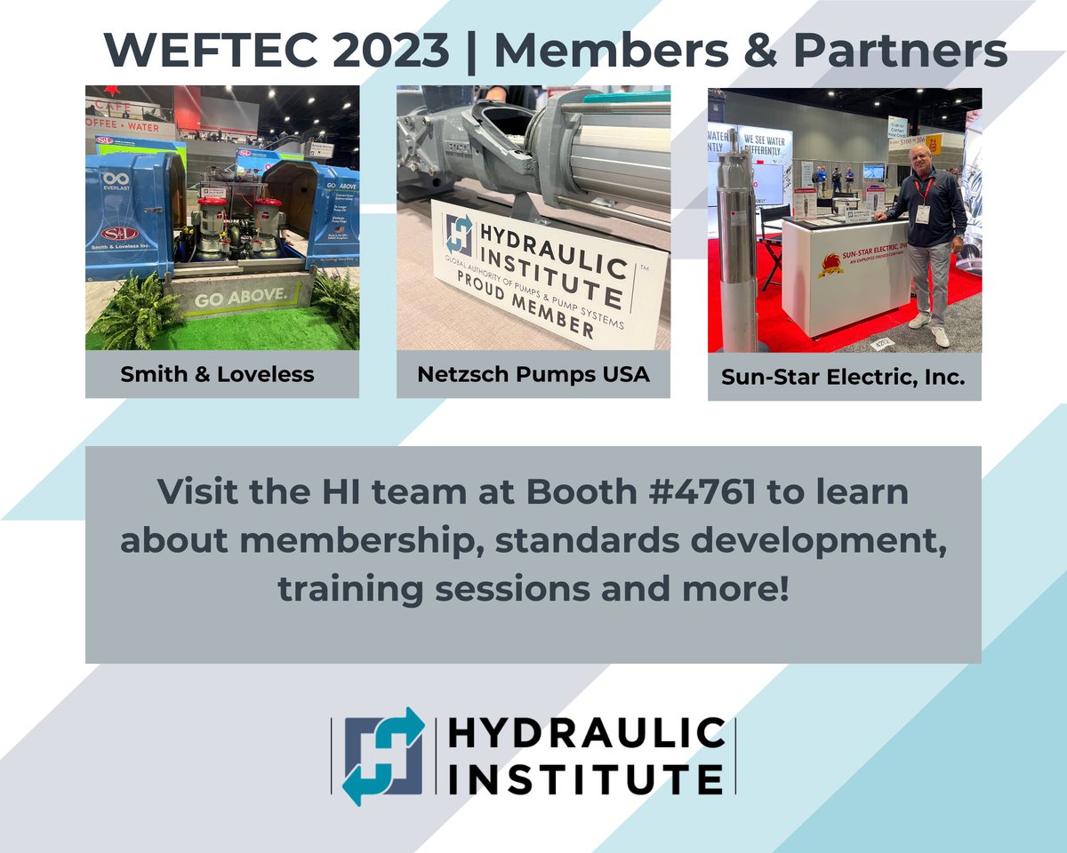 HIpumps's tweet image. It was great to see HI Members and Partners this week at #WEFTEC2023 💦

There&apos;s still time to visit the HI team at Booth #4761 and learn about our membership benefits, training opportunities and more!