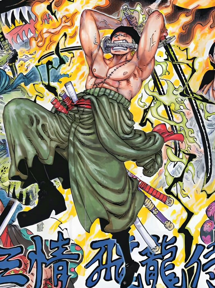 Sigma D Leo on X: We are 5 years before the end of One Piece (zoro's  dream) and current Zoro is flaming King who is a first commander on Marco's  level. Stronger