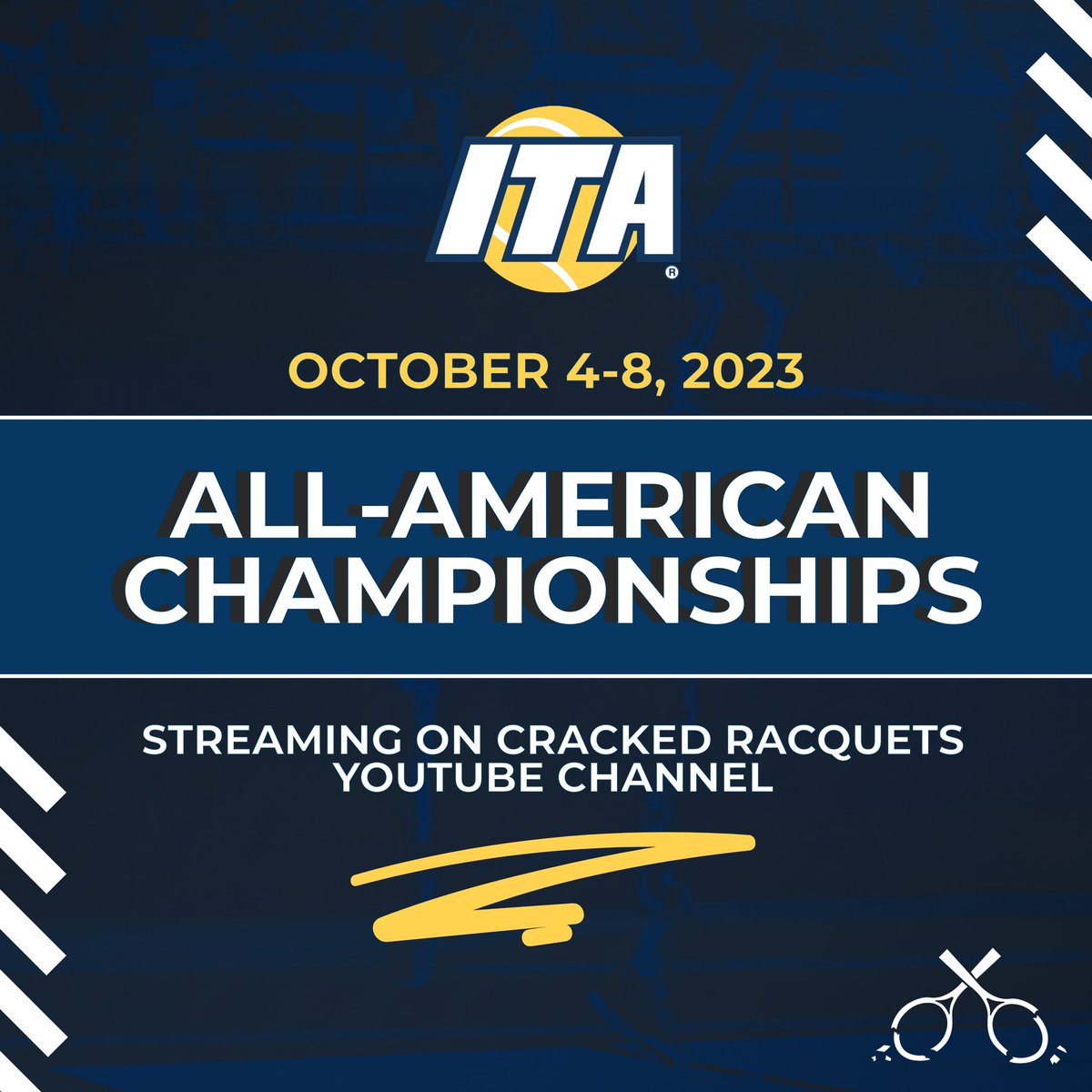 Thrilled to be providing our @CrossCourt_Cast coverage of the 2023 @ita_tennis All-American Championships for the third straight year! Join @AlGruskin today through Sunday starting this morning at 9am ET. 📺: youtube.com/live/TfqoQlsva… | #ITAAllAmericans