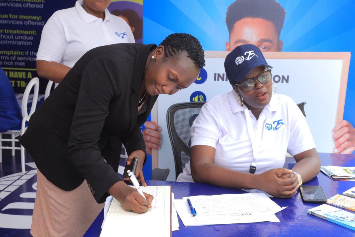 <a href="/UCCEd/">UCC Hi Ed</a> engaging a consumer and students inside the UCC stall at the 🇺🇬 International trade fair, UMA Show grounds. Remember to visit our stall &amp; have all your questions answered by our team. <a href="/UCC_Official/">UCC</a>