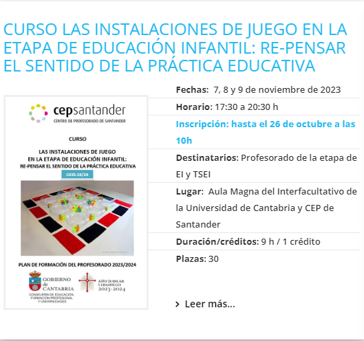 cepinfantil's tweet photo. LAS INSTALACIONES DE JEUGO EN LA ETAPA DE EDUCACIÓN INFANTIL: RE-PENSAR EL SENTIDO DE LA PRÁCTICA EDUCATIVA: Las Instalaciones de juego es una propuesta educativa para la escuela infantil concebida desde la configuración de un contexto que ofrece unos… https://t.co/Qfoz75PpgT https://t.co/Piy8pwprAe