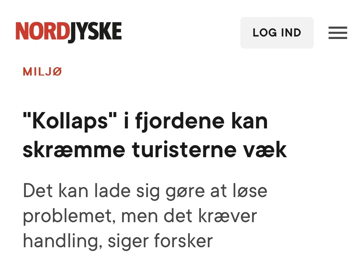 Kan vi ikke en gang for alle blive enig om at turisme og økonomi simpelthen ikke er grunden til at passe på planeten??!!

Kære #dkmedier - I er simpelthen nødt til at forstå, at livet på planeten er et sammenhængende hele, og turisme/penge er vores mindste bekymring i kollapset.