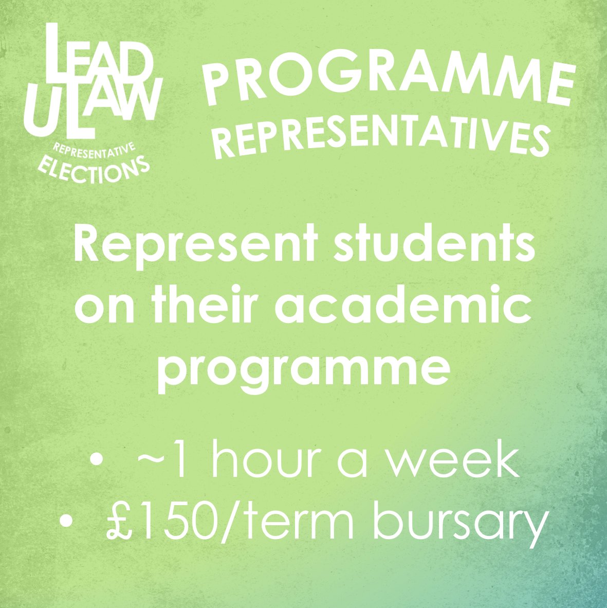 ULawStudents's tweet image. Lead ULaw! ❌The deadline to nominate yourself for a role is tomorrow, Thursday, 5th October, 09:00 am!❌

studentsunion.law.ac.uk/lead

#lead #ulaw #students