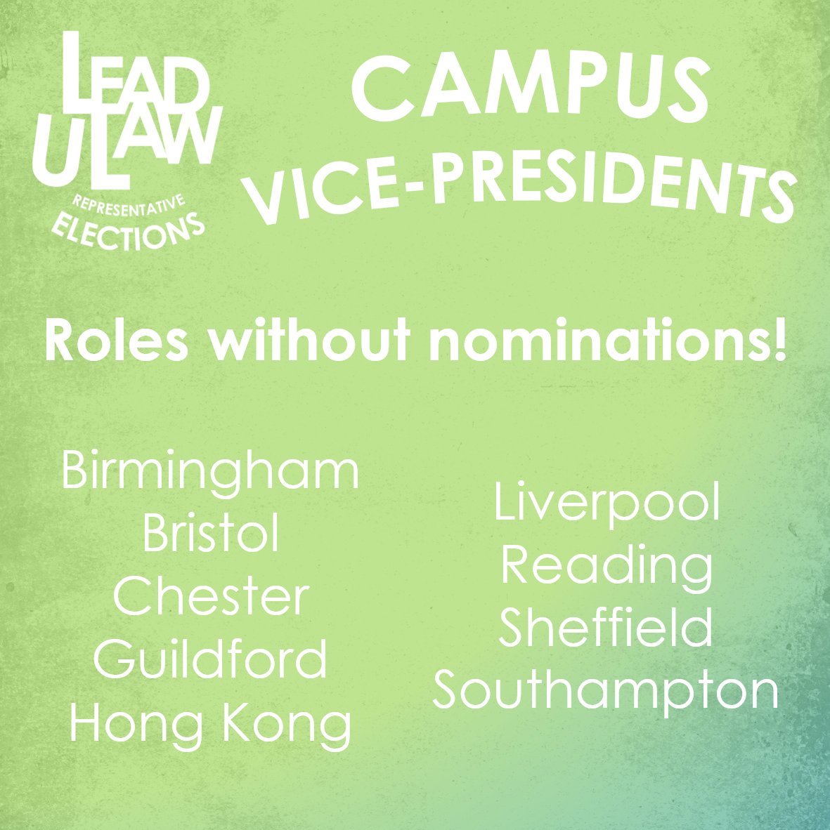 ULawStudents's tweet image. Lead ULaw! ❌The deadline to nominate yourself for a role is tomorrow, Thursday, 5th October, 09:00 am!❌

studentsunion.law.ac.uk/lead

#lead #ulaw #students