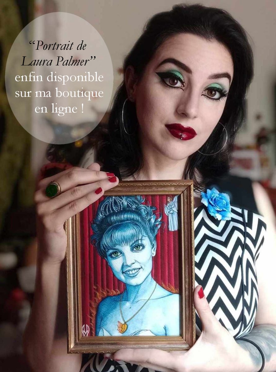 Mina_Mischief's tweet photo. 🔥 Découvrez sans tarder ma nouvelle œuvre, inspirée par Twin Peaks : “Portrait de Laura Palmer”, notamment disponible sur ma boutique en ligne ! 💙
@ThatsOurWaldo @VisitTwinPeaks

#twinpeaks #fwwm #laurapalmer #sheryllee #davidlynch #markfrost #traditionalart #ArtistOnTwitter https://t.co/IO7vOKkk7R
