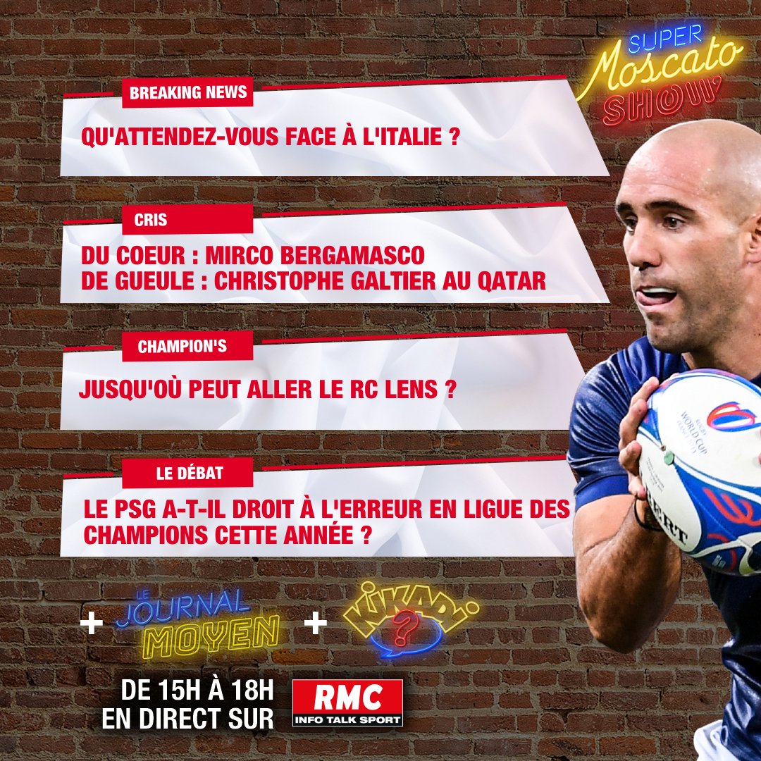 🎙 A tout de suite les amis ! 15h sur RMC, t'as compris...