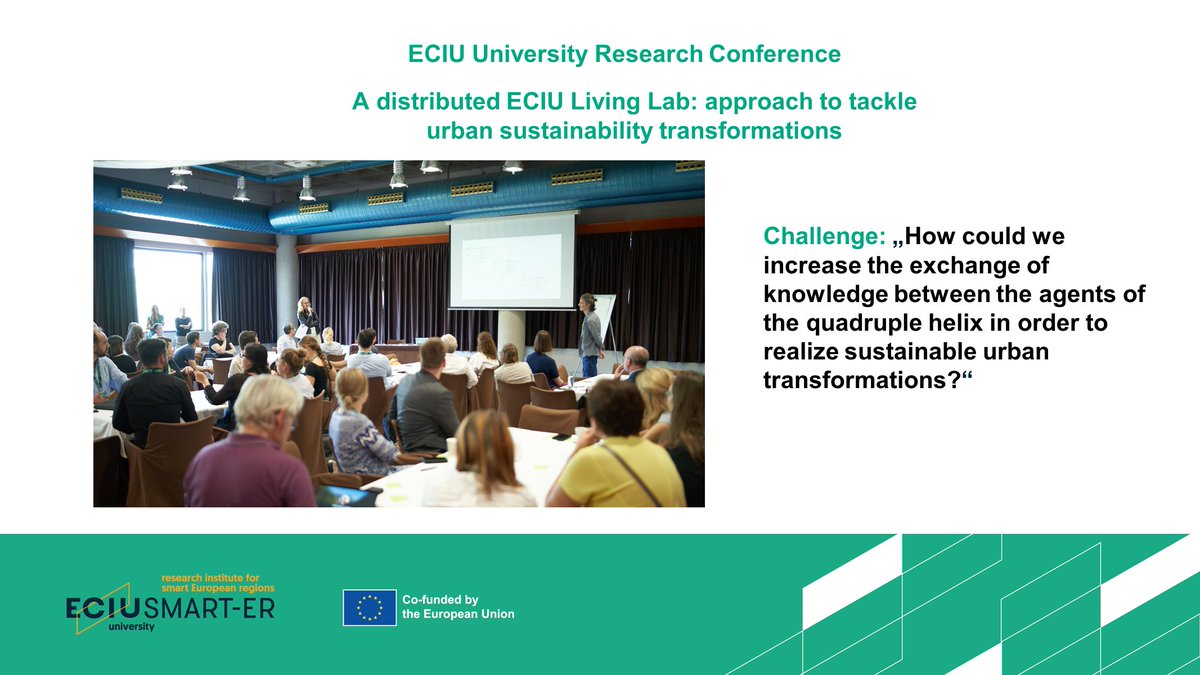 ECIUniversities's tweet photo. Day2 #ECIUuniversityConference thematic sessions around selected challenges. Representatives from universities, public and private institutions showcased the research fields of:
#Resilient Communities,
#CircularEconomy,
#Transport and Mobility.
#SMART_ER #ResearchImpactEU https://t.co/QChSipBlNs