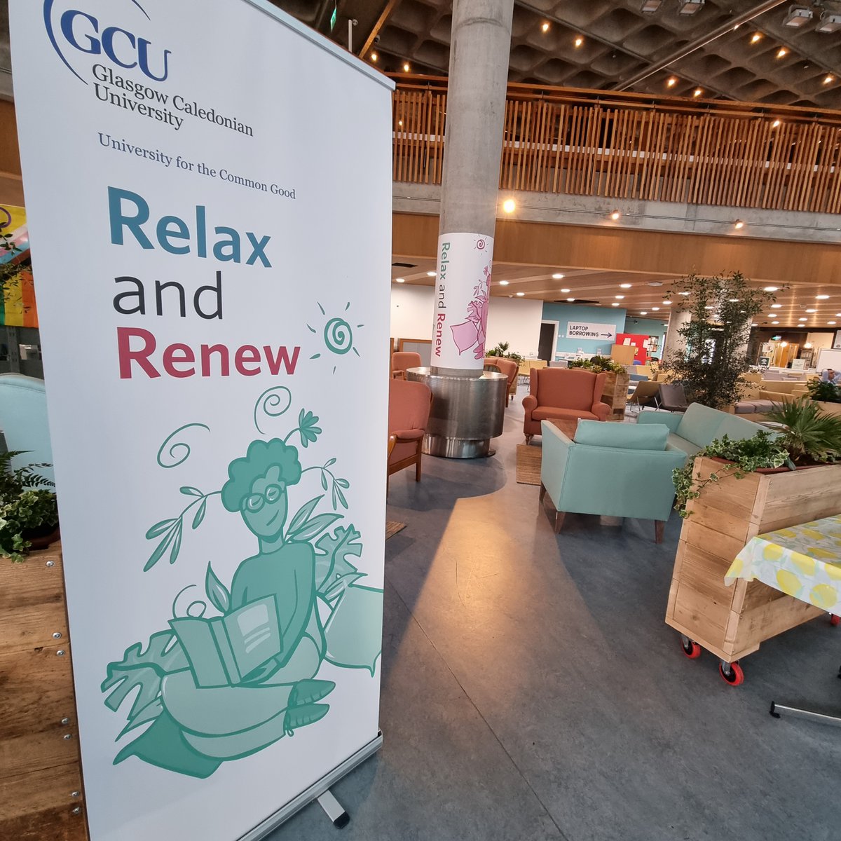 Join us in the Relax and Renew space of the @SAFLibraryGCU for our Carers Event tomorrow! Thu 5th Oct, 11am - 1pm Find out about support for carers at @CaledonianNews and from @CarersTrustScot
