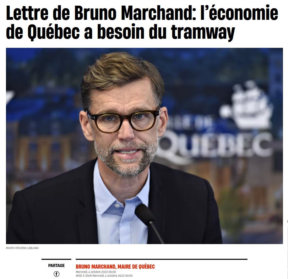 𝟒 𝐨𝐜𝐭𝐨𝐛𝐫𝐞 𝟐𝟎𝟐𝟑

1⃣ L'économie du Québec, de la Ville de Québec se porte très bien SANS tramway;

2⃣ Nous avons le plus bas taux de chômage;

3⃣ Nous avons de la pénurie de main d'eouvre;

4⃣ Québec mérite mieux que Marchand;

5⃣ No Way Tramway.

𝐏𝐚𝐫𝐭𝐚𝐠𝐞𝐳 s.v.p