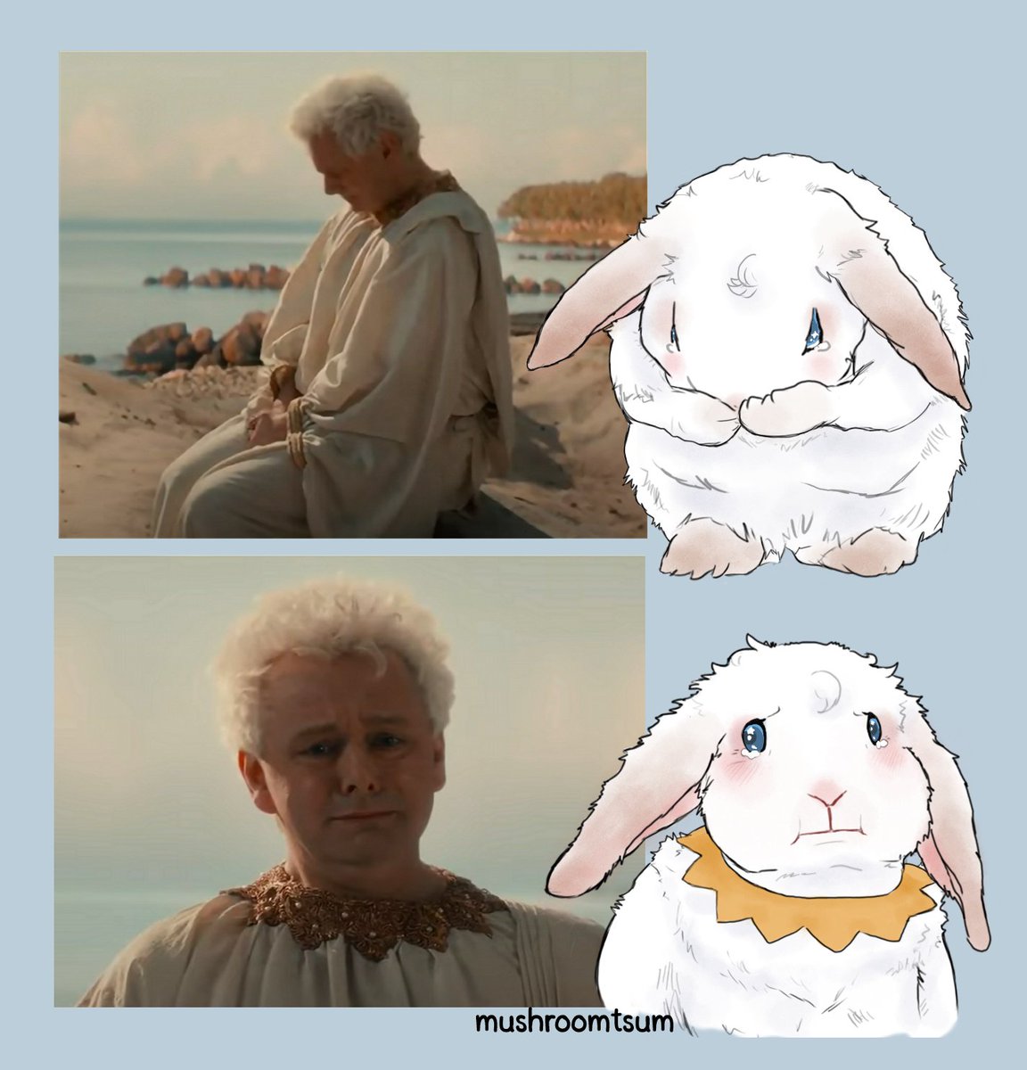 I'm a fallen bunny. 🐇 
#goodomens #goodomens2 #goodomensfanart