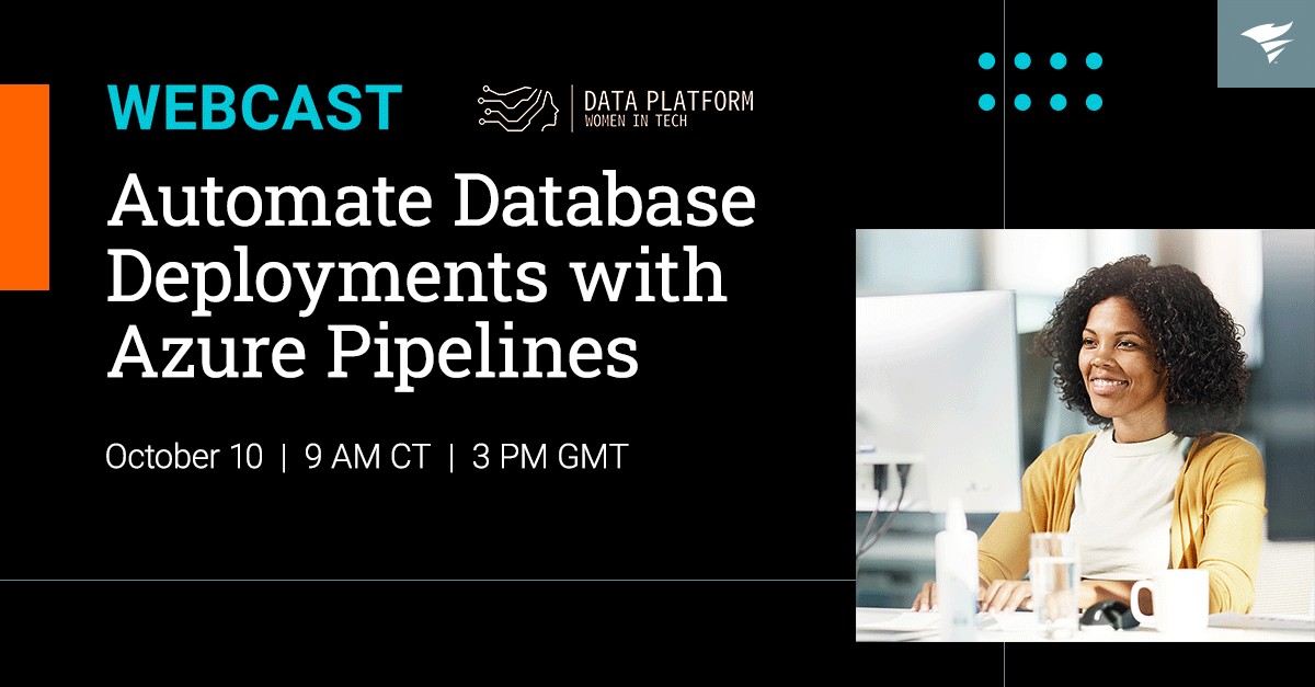 rajpandya4's tweet image. Join Erin Dempster on October 10 for the final webcast in a series of four of our SolarWinds and DataWIT virtual speaker series.

Register today: accelevents.com/e/automate-dat… 

#DataWIT #WebcastSeries #AzureSQLDatabase