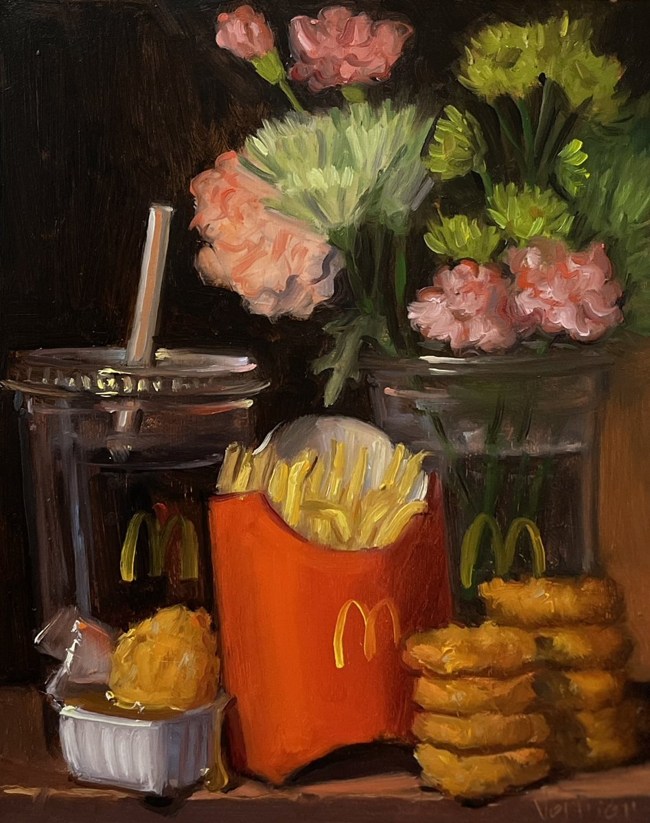 My oil painting of McDonald’s Nuggets