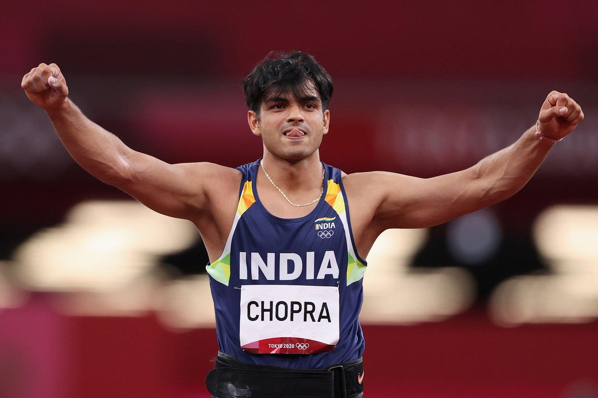 CricCrazyJohns's tweet photo. GOLD FOR NEERAJ CHOPRA.....!!! 🇮🇳 

2nd consecutive Gold in Asian Games for Neeraj, he continues to create history in Indian Sports. https://t.co/u9KZtlUhj8