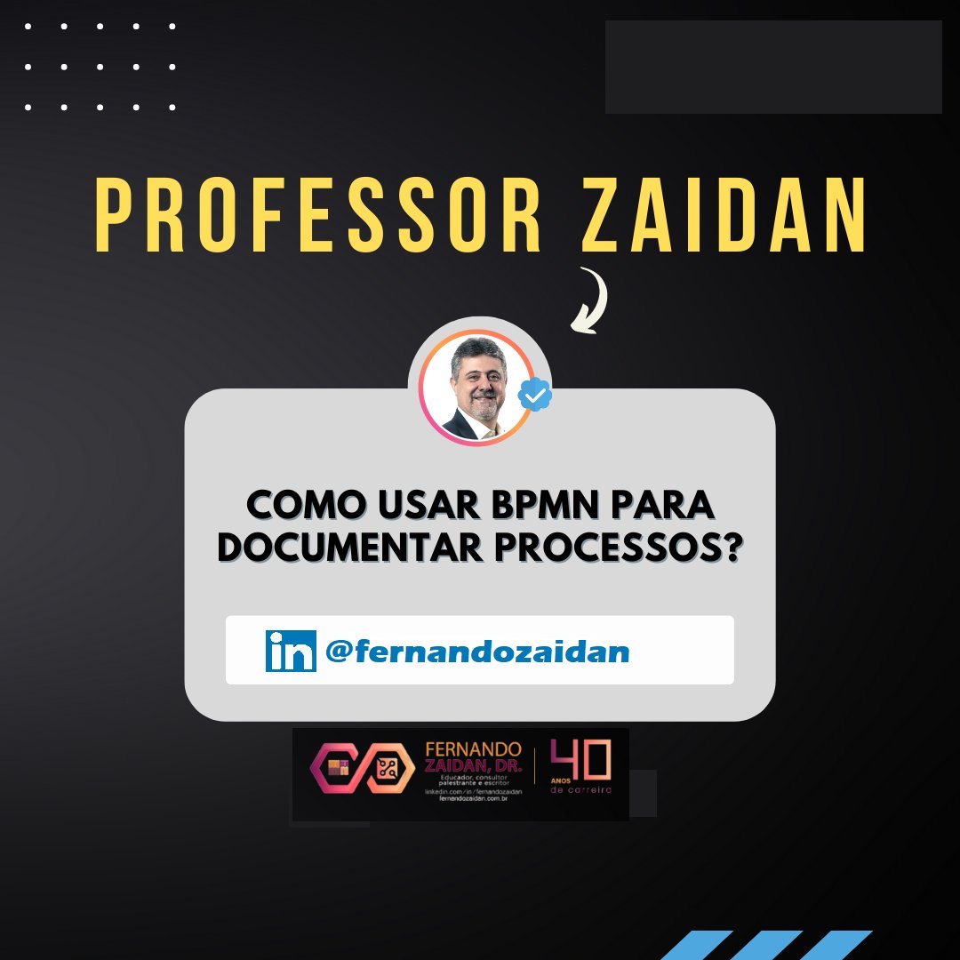 fernandozaidan's tweet photo. Como utilizar BPMN para documentar e aprimorar os Processos de Negócios Veja: https://t.co/EhuR6DkaOM https://t.co/pk91TZBzlX