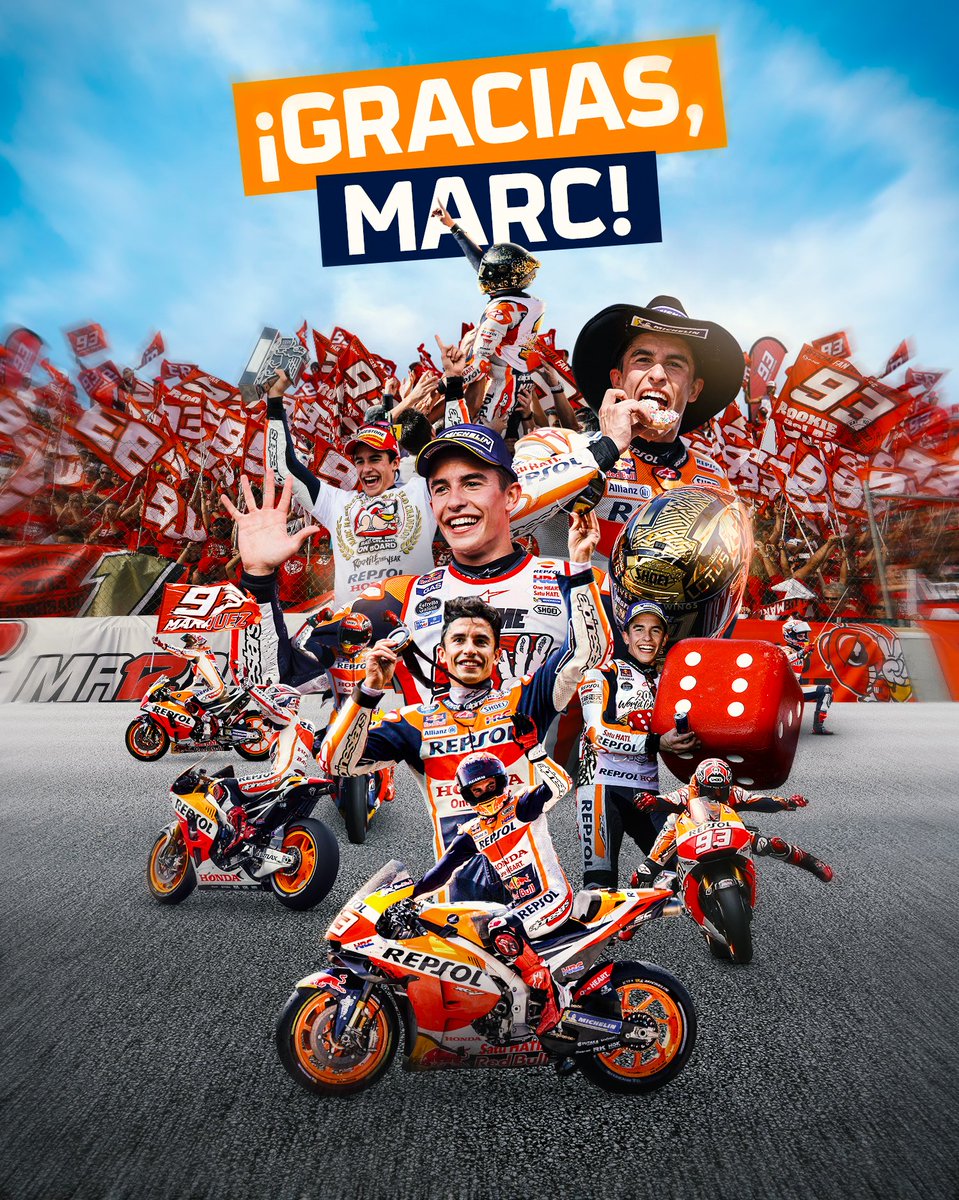 HRC y Marc Márquez han anunciado el fin de su colaboración a finales de 2023.
@MarcMarquez93 gracias por tu compromiso y por tus ganas de superarte.
Sabemos que seguirás dando lo mejor de ti hasta el final de la temporada, como siempre lo has hecho.
¡Gracias por todo!