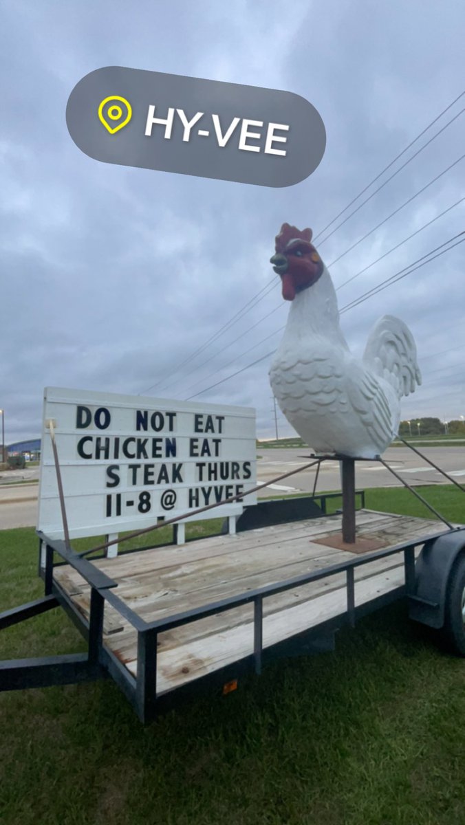 SnappyCHICKEN's tweet photo. Do not eat chicken eat steak! 🥩 @HyVee #rochmn https://t.co/vt5evoQ72C