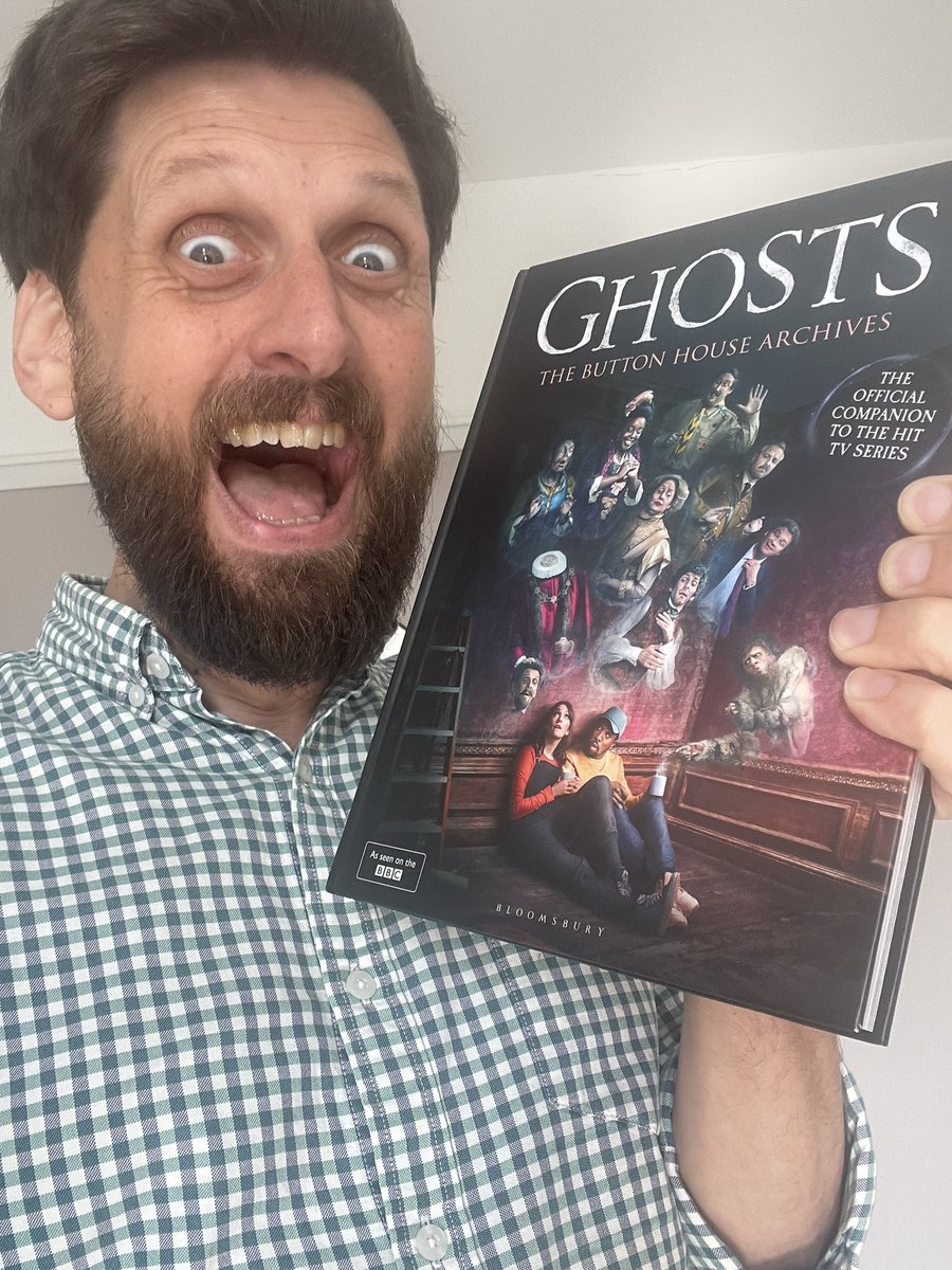 Well, this is super exciting! Hot off the press (or re-warmed in the courier’s van), a first copy of ‘Ghosts: The Button House Archives’, which looks even lovelier than we had hoped. 200+ pages of full-colour phantom-themed frivolity. Out on October 26th 👻 📖 #BBCGhosts