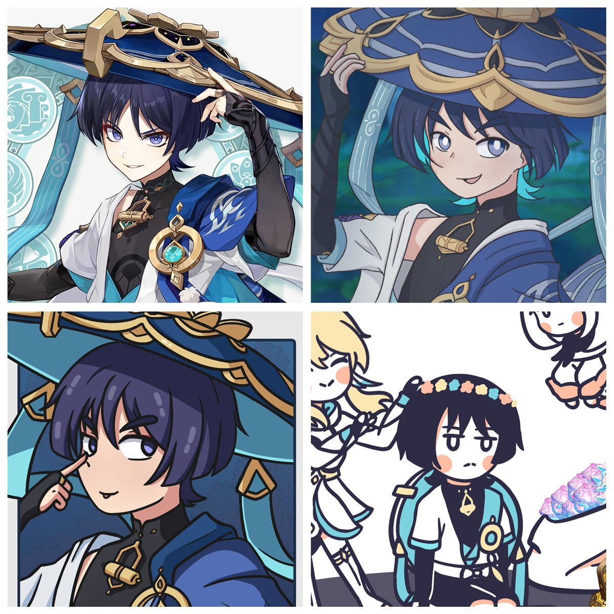QRT the character & how you drew them   My genshin favs together 🫶✨