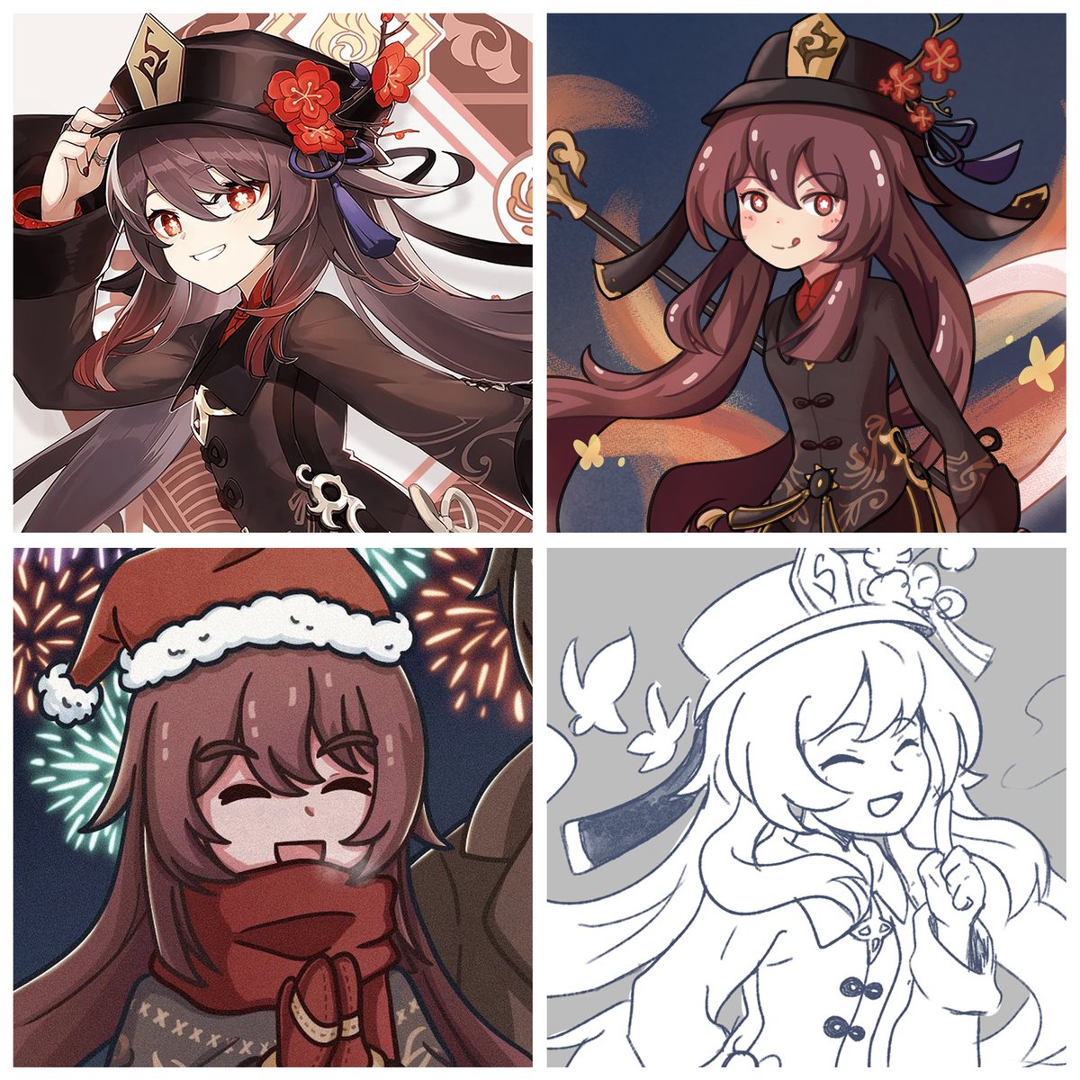 QRT the character & how you drew them   My genshin favs together 🫶✨