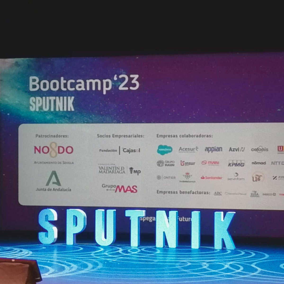 Participación de algunos de nuestros talentosos alumnos de DP en las Jornadas del Programa <a href="/321_sputnik/">Sputnik</a> 2023.

La pasión por la #tecnología nos guiará hacia un mundo mejor 🚀 ¡Estamos seguros de que nuestros jóvenes #emprendedores crearán las #startups del futuro!
