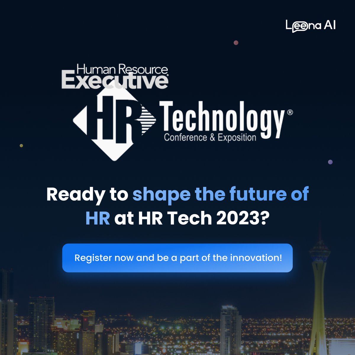 LeenaAI_'s tweet image. 𝐖𝐡𝐲 𝐰𝐚𝐢𝐭? 𝐑𝐞𝐠𝐢𝐬𝐭𝐞𝐫 𝐧𝐨𝐰!

Let’s meet at HR TECH 2023 and discuss innovative ways to enhance employee experience and workflows with the help of AI and automation. 💡

Register here ➡  share.hsforms.com/1W5Y-o19WQuSNL…

#GenerativeAI #FutureOfWork #HRTech2023