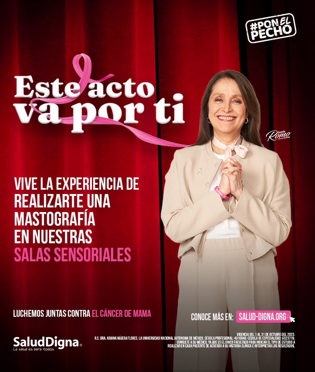 DanielaRomoWeb's tweet image. 🙌🏻 Este ACTO va por ti, únete y #PonElPecho‼️ Infórmate en salud-digna.org ✨ #DanielaRomo #Embajadora #OctubreRosa #cancerdemama #Mujer