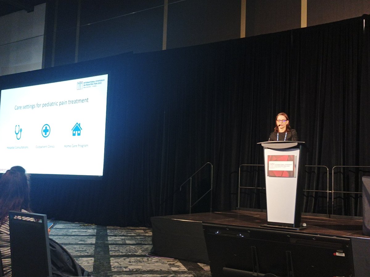 Listening to Dr. Hazel sharing Costa Rica's experience in pain and pediatric palliative care. #ISPP2023