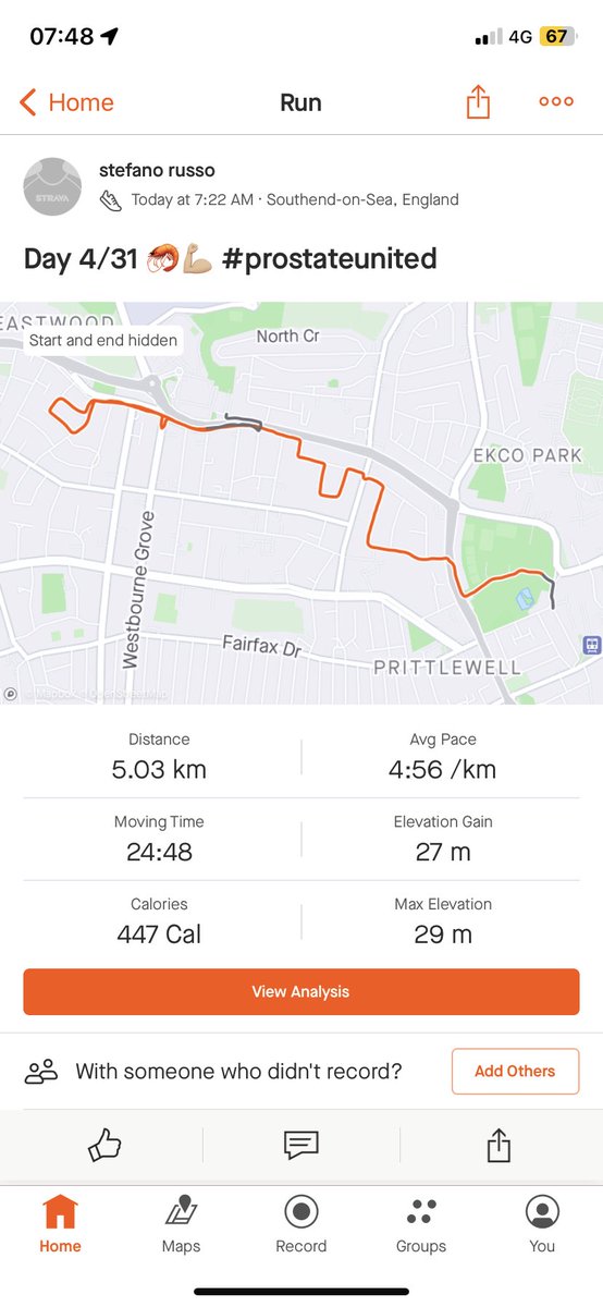 Day 4/31 ☑️ <a href="/prostateunited/">Prostate United</a> <a href="/SUFCRootsHall/">Southend United FC</a> 

Please click on the link below for a donation to a great cause <a href="/ProstateUK/">Prostate Cancer UK</a> 

justgiving.com/fundraising/pr…