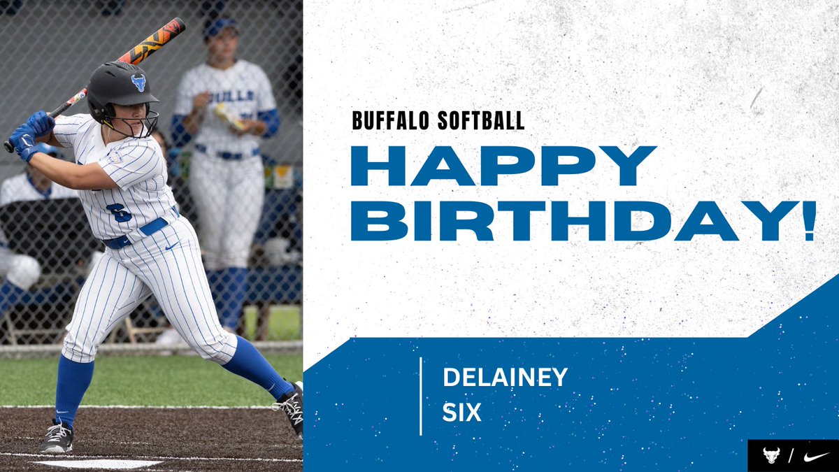 UBuffaloSB's tweet photo. Happy birthday to freshman infielder Delainey Six 💙🖤

@delaineysix2023 https://t.co/pgL4YrdMgF