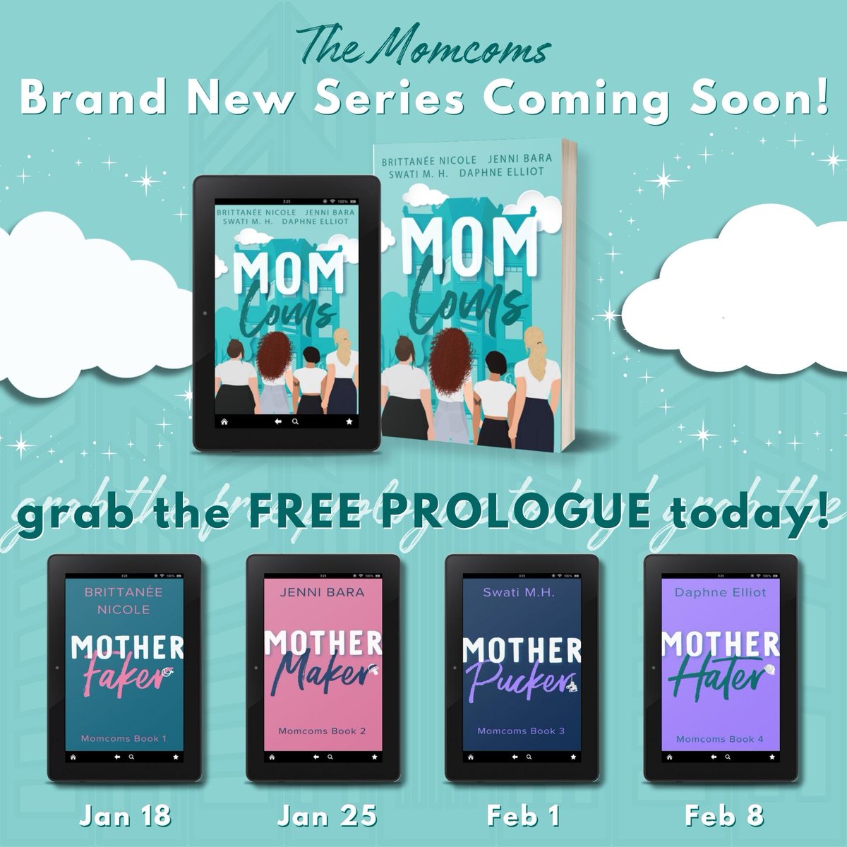 ✨BRAND NEW SERIES✨ Get ready for the MOMCOMS, coming soon from Brittanée Nicole, Jenni Bara, Swati M.H. and @elliot_daphne
✨Start the series with a free prologue today
dl.bookfunnel.com/4rpdejphdb
#brittaneenicole #jennibara #daphneelliot #swatimh #newseriesalert #theauthoragency