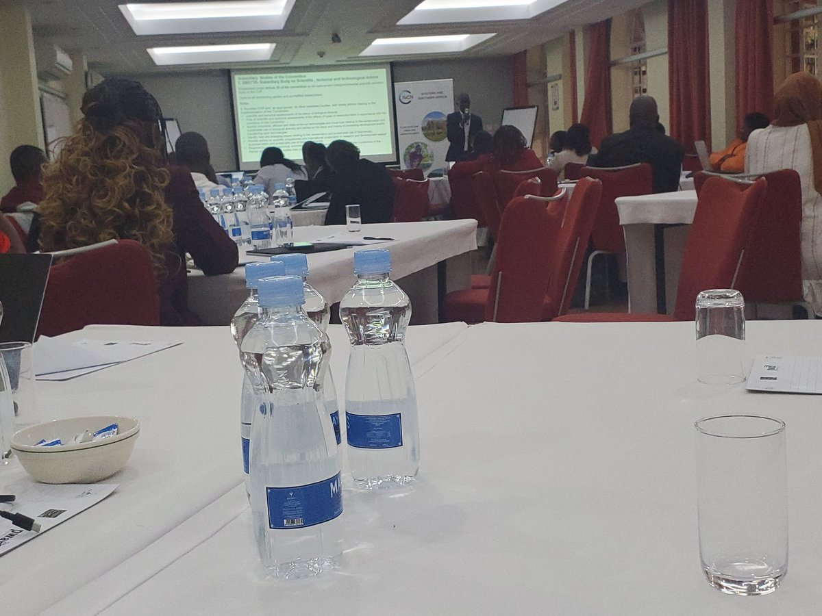 Mr. Innocent Waloba of WWF International giving an overview  of CBD negotiations processes and procedures. <a href="/WWF/">WWF</a>  <a href="/MECCF/">holocsi adam</a> <a href="/IUCN/">IUCN</a>