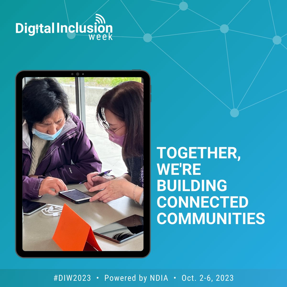 🚀 Tech should be for everyone! This #DigitalInclusionWeek, let's amplify the importance of building connected communities. Join us in making technology accessible and empowering for everyone, everywhere. <a href="/netinclusion/">NDIA</a> #DIW2023.