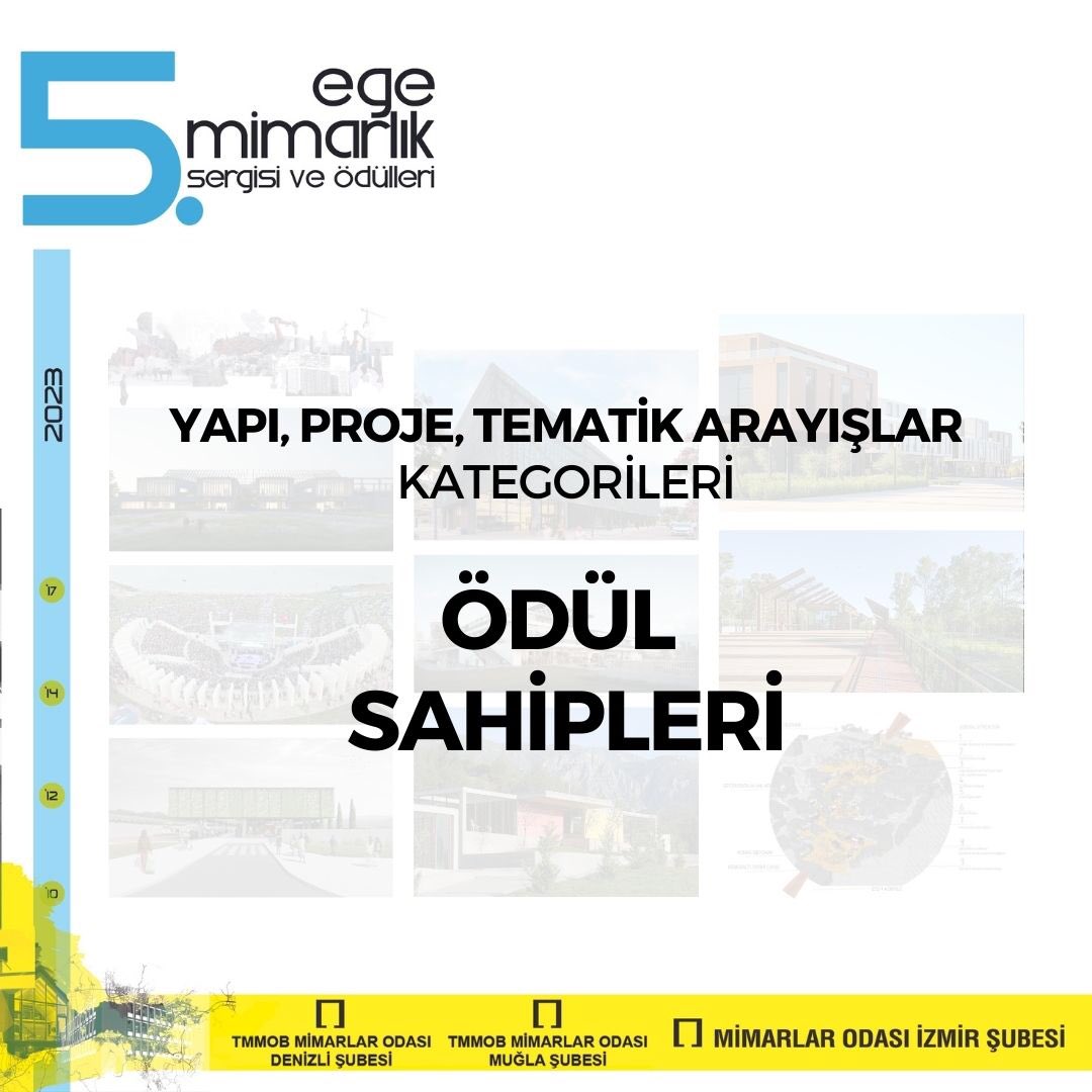 5. EGE MİMARLIK SERGİSİ VE ÖDÜLLERİ 2023 | ÖDÜL SAHİPLERİ

Bu sene beşincisi düzenlenen Ege Mimarlık Sergisi ve Ödülleri 2023 programında yapı, proje ve tematik arayışlar kategorilerinde ödül sahipleri açıklandı.