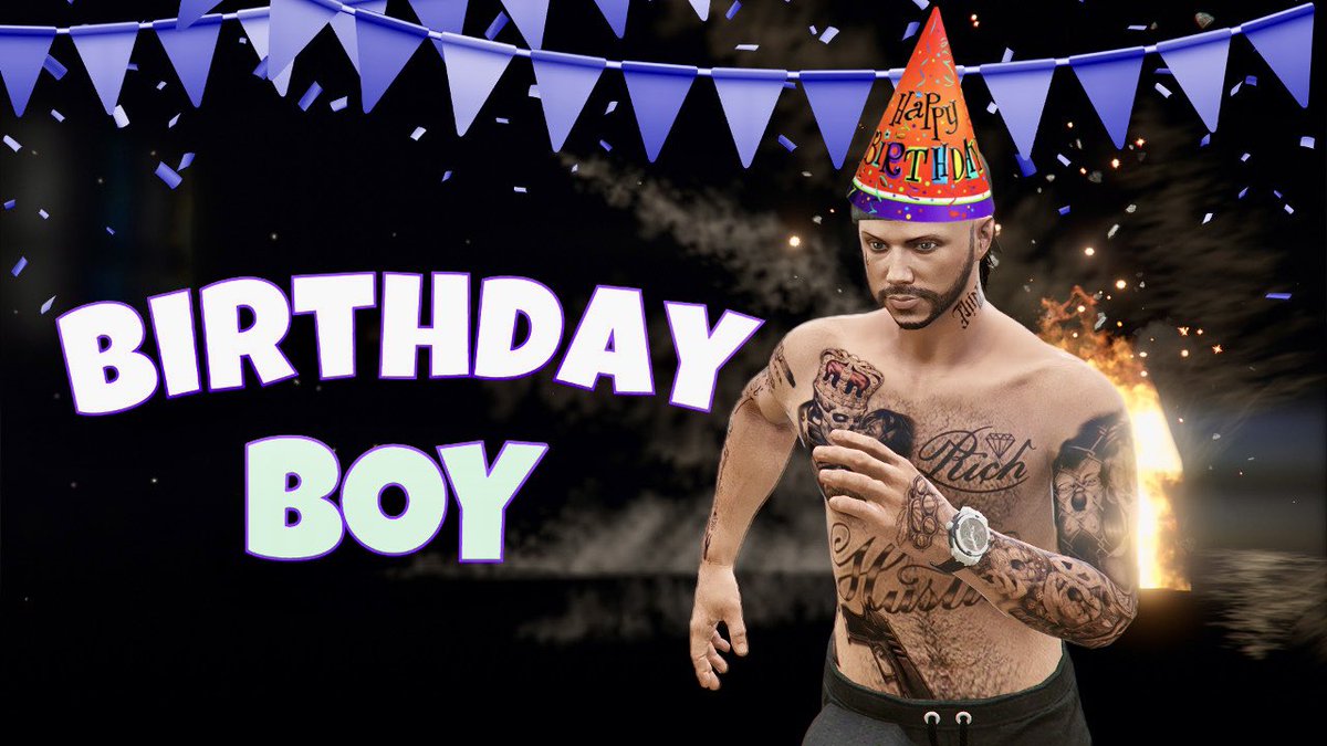 PurpleHazeGamer's tweet photo. It's my birthday, and I'm throwing a party in GTA Online! 🥳 🎂 🎉 

Join my bday playlist in @GTAOnline tonight at 7:30pm EST featuring custom races made just for me! Can't wait to see you there!

#GTABday #customraces
#GTA #birthday #playlist #party #music #gaming #fun https://t.co/706KUTiuwU