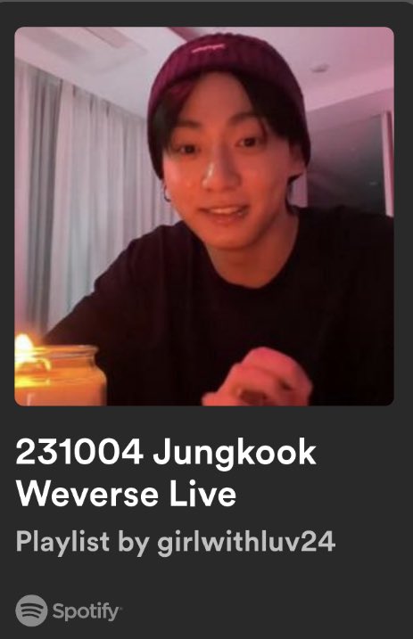 231004 Jungkook Weverse Live Playlist open.spotify.com/playlist/6Vvvr…