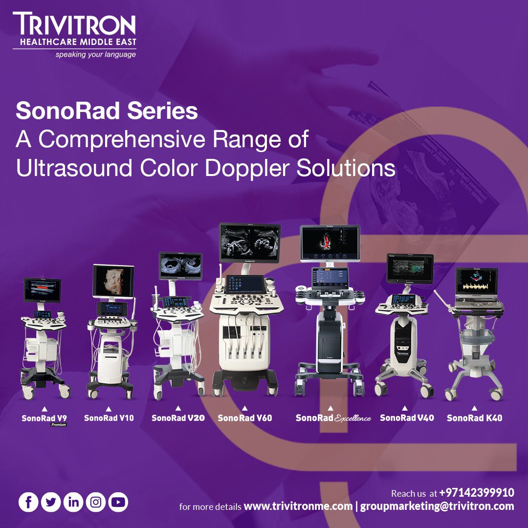 TrivitronME's tweet photo. Trivitron Healthcare continues to provide versatile and advanced solutions to medical precision for better experience in medical practice.

Visit here to know more about our product range https://t.co/QIdbEZN8yy or call us at +97142399910.

#SonoRad #Ultrasound #Sonograph https://t.co/Arz3ZhN3hC