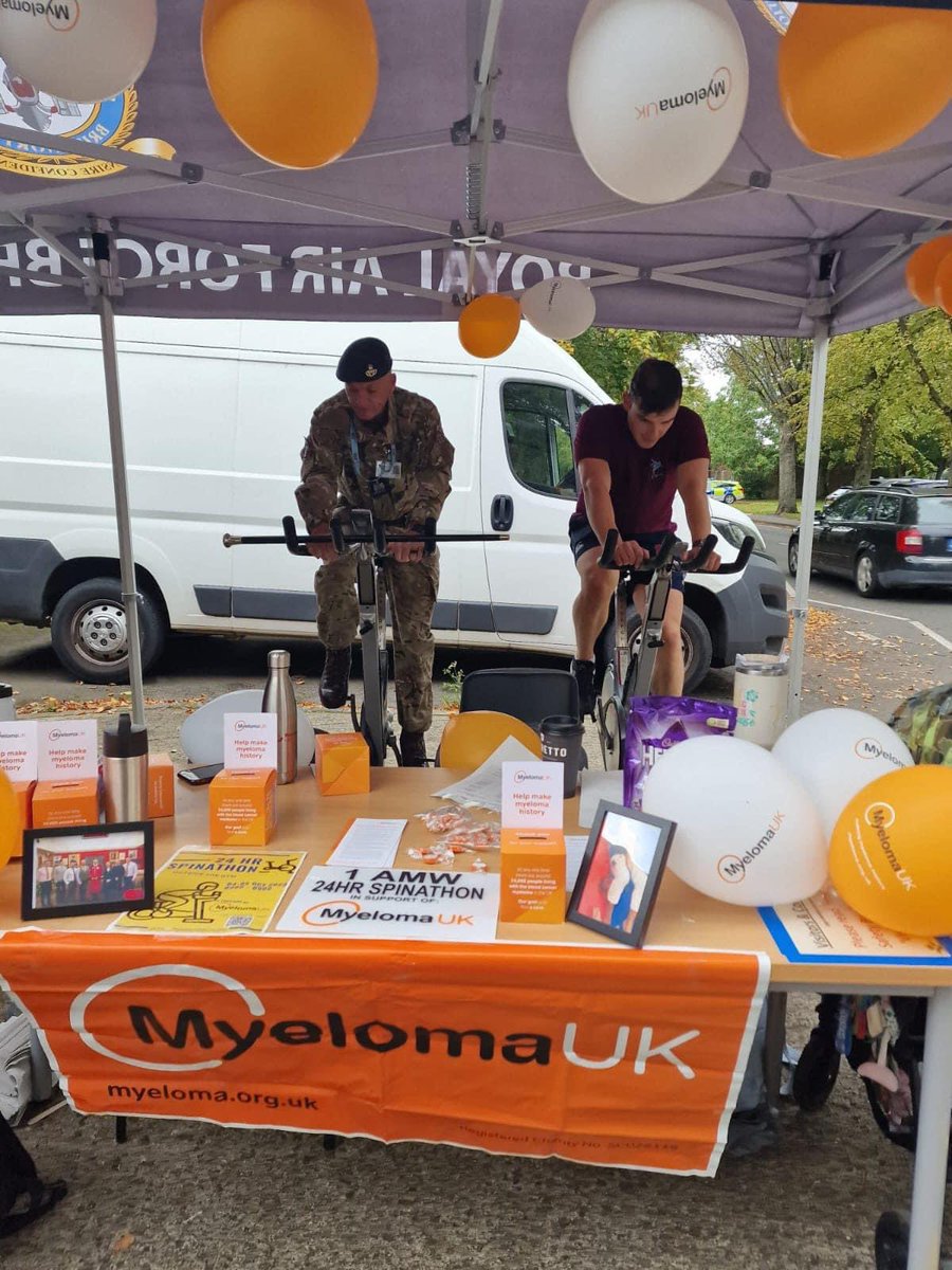 1 Air Mobility Wing (@1airmobwing) on Twitter photo Today <a href="/1AirMobWing/">1 Air Mobility Wing</a> is hosting a 24 hour spinathon <a href="/RAFBrizeNorton/">RAF Brize Norton</a> gym in support of <a href="/MyelomaUK/">Myeloma UK</a> and fellow mover FS Eade.
Personnel from across the wing have been keen to get stuck in; including our former Wing warrant and now station WO, WO Wilson (with his stick close by!) Today <a href="/1AirMobWing/">1 Air Mobility Wing</a> is hosting a 24 hour spinathon <a href="/RAFBrizeNorton/">RAF Brize Norton</a> gym in support of <a href="/MyelomaUK/">Myeloma UK</a> and fellow mover FS Eade.
Personnel from across the wing have been keen to get stuck in; including our former Wing warrant and now station WO, WO Wilson (with his stick close by!)
