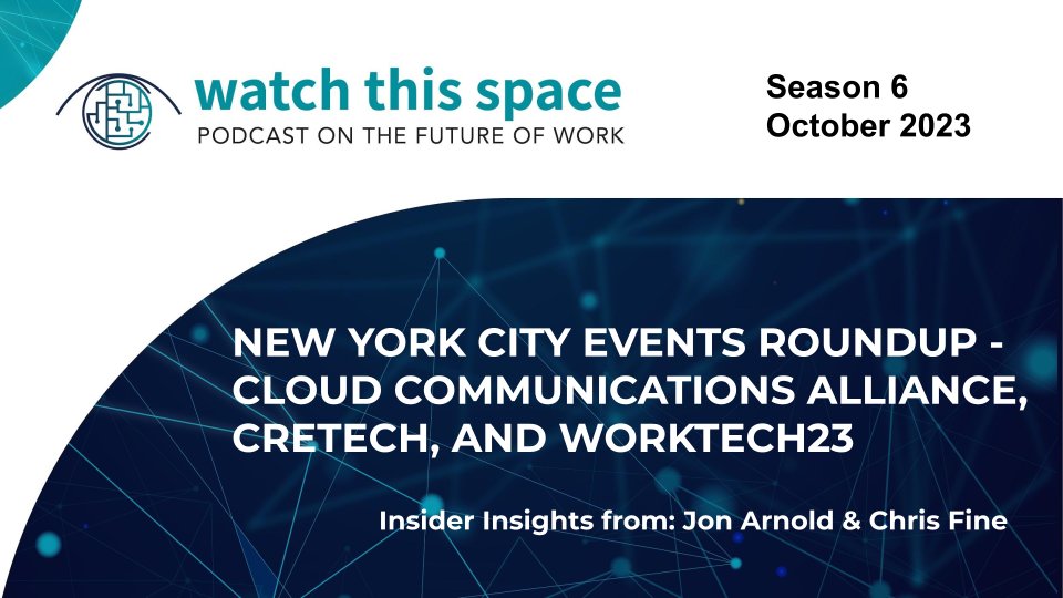 Early October - Time for my Newsletter and Podcast jarnoldassociates.com/blog/search/20… #newsletter #podcast #ucoms #ucaas #cctr #cx #ContactCenter #ccaas #TechNews #collaboration