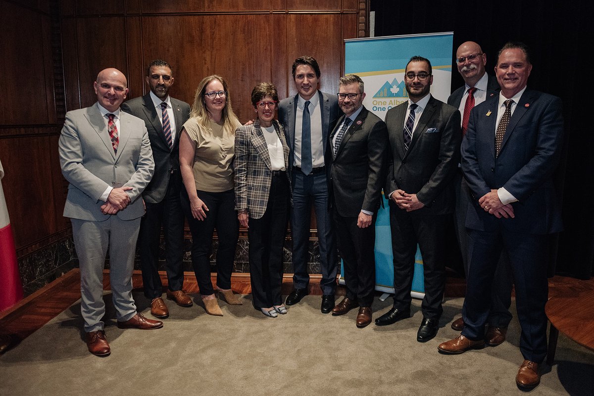 An incredible evening on the Hill! We were honoured to be joined by Prime Minister <a href="/JustinTrudeau/">Justin Trudeau</a> at our evening reception celebrating Canada, Alberta, and our shared future. We look forward to working with you &amp; your government toward #OneAlbertaOneCanada.