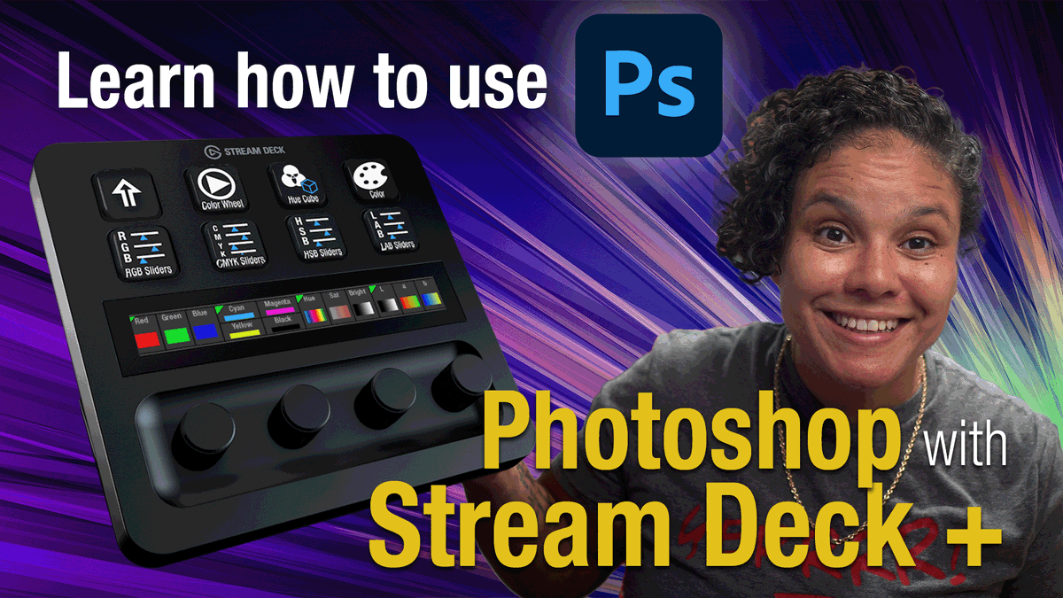 Curious about practical applications for our @Photoshop profile pack for the @elgato Stream Deck Plus? Follow along with India Delgado as she demonstrates how to get the most out of your device with Photoshop. youtu.be/VEzL1bZIYOo @Adobe @elgatoES #photoshop