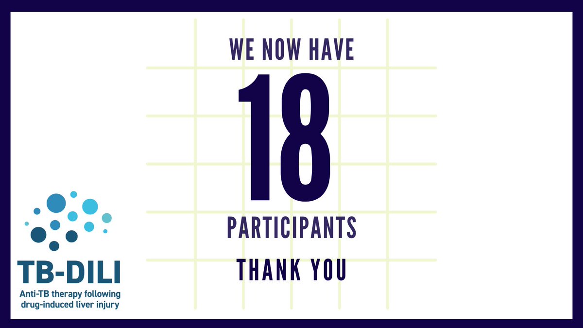 TB-DILI (@tb_dili) on Twitter photo We have recruited 18 participants! We have recruited 18 participants!