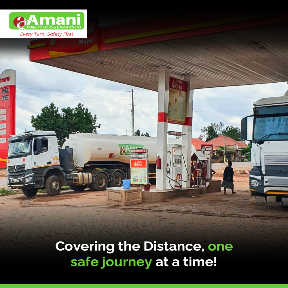 AmaniTransport's tweet photo. From point of origin to final destination, we take every precaution to ensure your fuel is handled with care. Trust us for safe and efficient petroleum transport services.

Count on us for end-to-end logistics solutions. #TransportLogistics https://t.co/g3ZTde5lP7