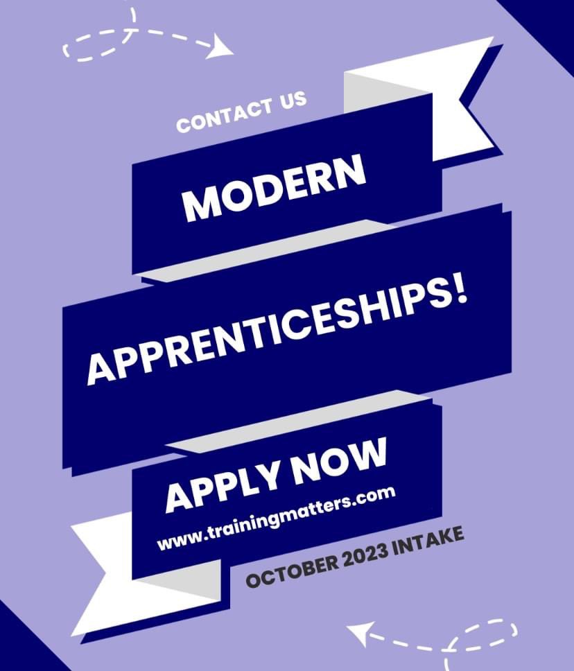 Training Matters (@trainingmatters) on Twitter photo ✅ Modern Apprenticeship programmes are excellent for upskilling existing staff or for supporting new employees.
📧 To find out more, feel free to contact Kelly Court - Kelly@trainingmatters.com ✅ Modern Apprenticeship programmes are excellent for upskilling existing staff or for supporting new employees.
📧 To find out more, feel free to contact Kelly Court - Kelly@trainingmatters.com