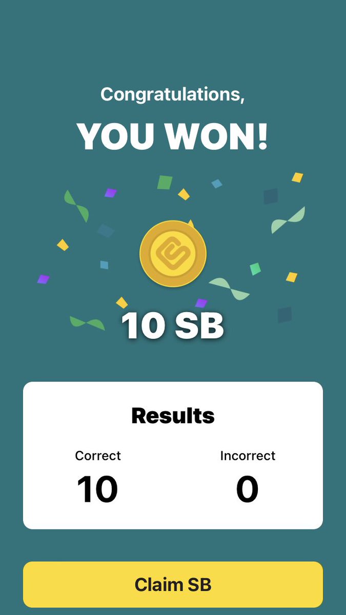 evi_bivins's tweet photo. @SBDailyTrivia Today’s Daily trivia was an easy one! Thanks!!!
#SBBraggingRights https://t.co/cKnGUwY0Fu