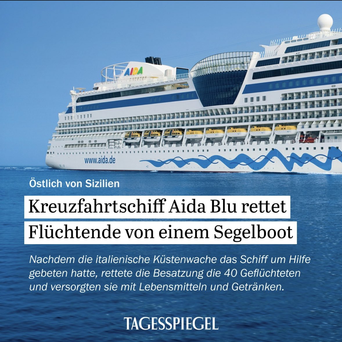 nadine_riez's tweet photo. Vollgefressen und zufrieden fingen die Reisenden auf der Aida an zu diskutieren, ob man die Geflüchteten hätte an Bord nehmen sollen oder besser nicht. Ein Pianist spielt Wagner, der Kellner geht aufmerksam durch die Reihen und schenkt nach. Das Leben ist schön. https://t.co/eiUxiG3rf3