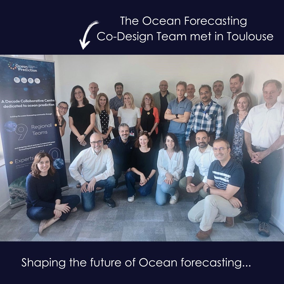 🌊The Ocean Forecasting Co-Design Team was formed in the framework of OceanPrediction Decade Collaborative Centre 
🎯Its goal? Designing an Ocean forecasting architecture to deliver as one
🌐The Team met on September 27-28 to discuss architecture design ➡️bit.ly/3PFXxcX