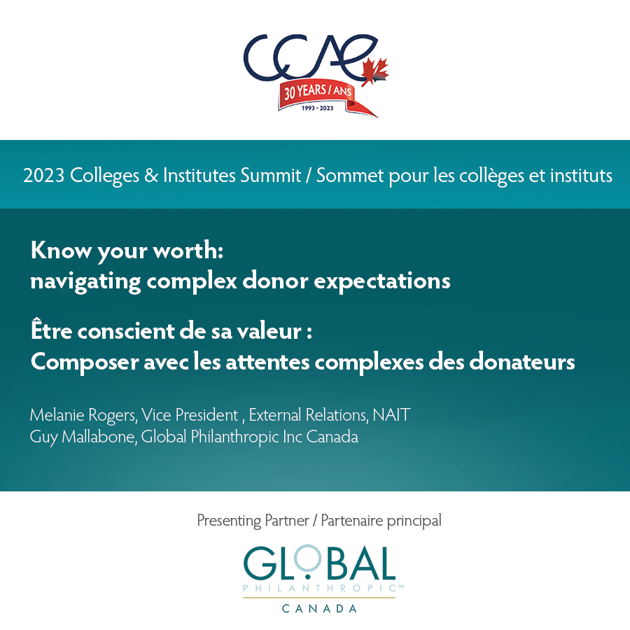 CCAECanada's tweet image. Registration Deadline TODAY! Don’t miss out on this fantastic experience for #Colleges, #Institutes, &amp;amp; #Polytechnics: ccaecanada.org/event/colleges…

Session spotlight: Know your worth: navigating complex donor expectations, feat. Melanie Rogers, @NAIT &amp;amp; @AskMuscle, @GlobalPhilCda