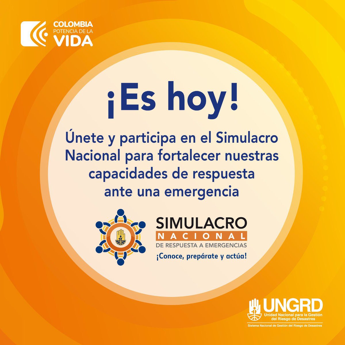 ViceColombia's tweet photo. #ConocePrepárateActúa | La preparación y participación de todos los sectores de la sociedad es esencial para fortalecer la capacidad de respuesta ante eventualidades y garantizar la seguridad y bienestar de la población colombiana. 

#SimulacroNacional2023 https://t.co/QyzGxS5V3l