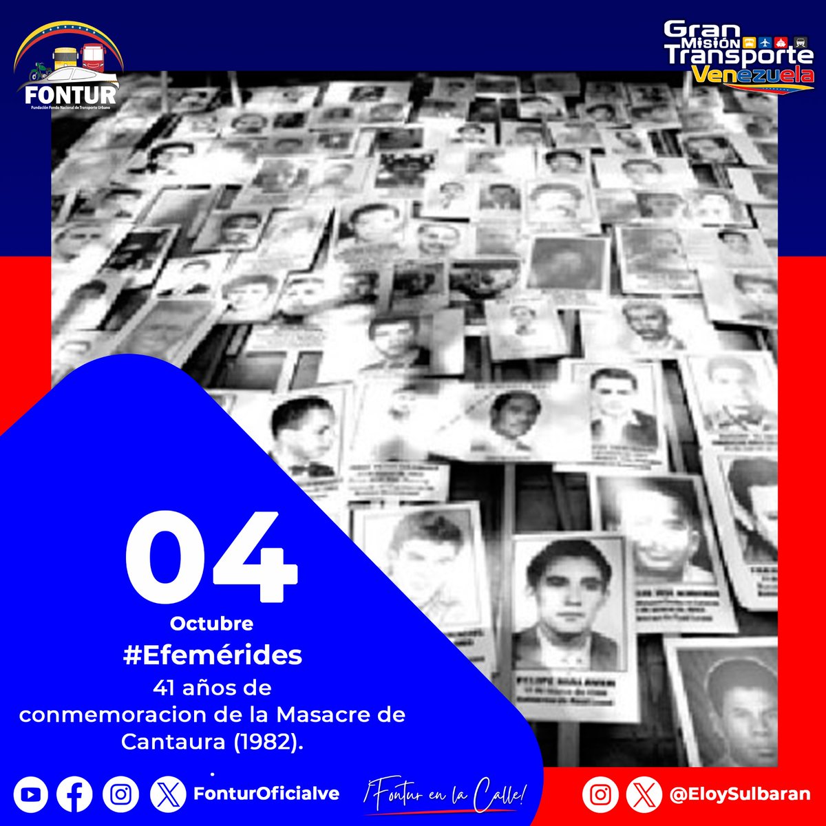 #Efemérides 🗓️| Se cumplen 41 años de la operación militar conocida como la Masacre de Cantaura, #04Oct de 1982, donde fuerzas de seguridad del gobierno de Luis Herrera Campins asesinaron a 23 jóvenes dirigentes revolucionarios del Frente Guerrillero Américo Silva.

#04Oct
